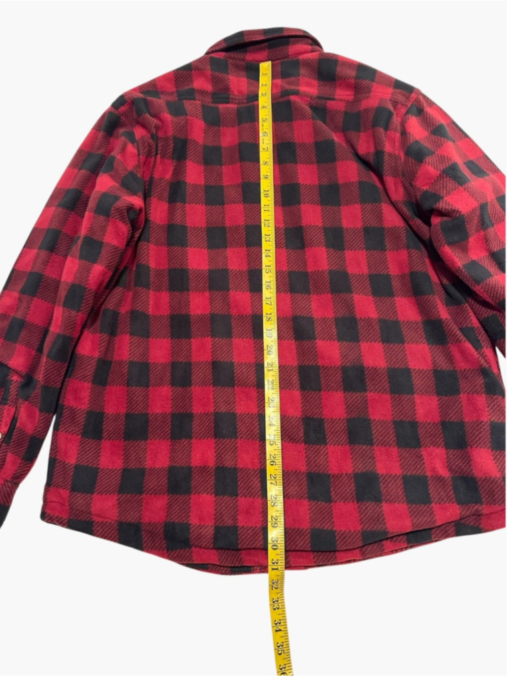 Lee Red Plaid Fleece Jacket Mens XL Soft Black Faux Sherpa Fur Lining NWT - Picture 12 of 16